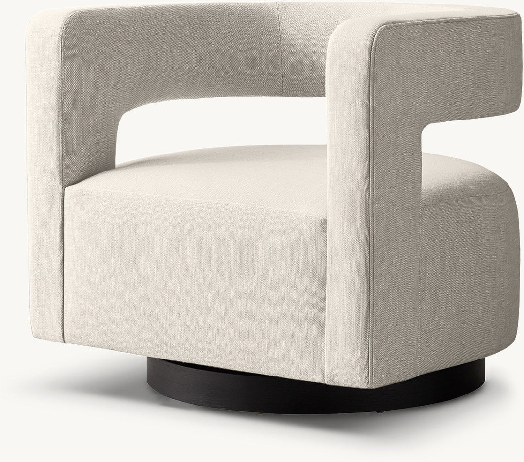 Drew Curved Swivel Chair