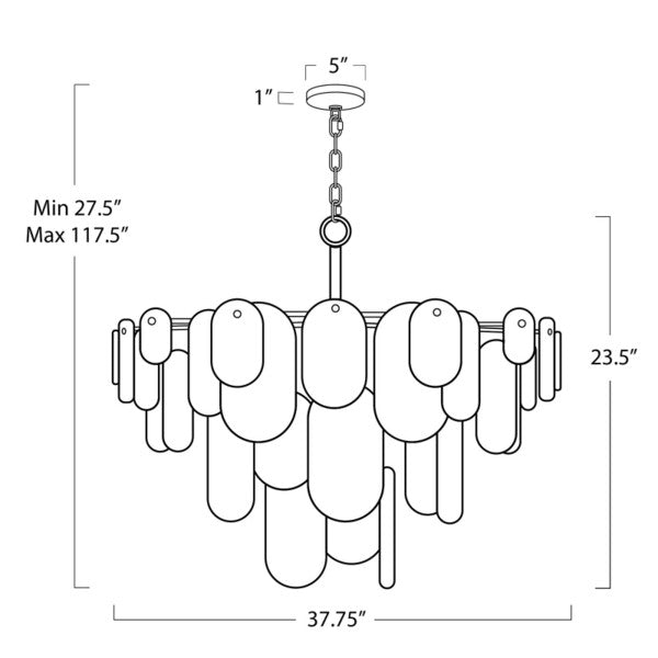 Echo Glass Chandelier