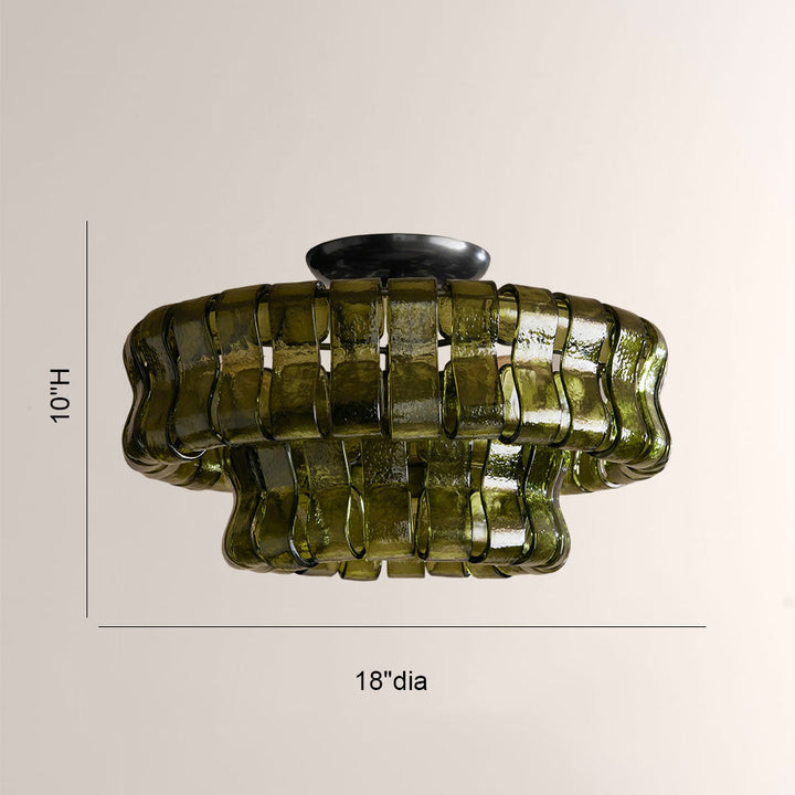 Elleson Green Flush Mount