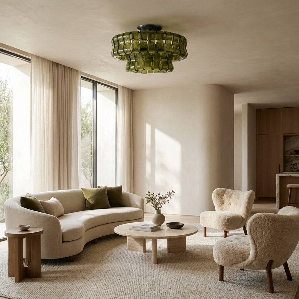 Elleson Green Flush Mount