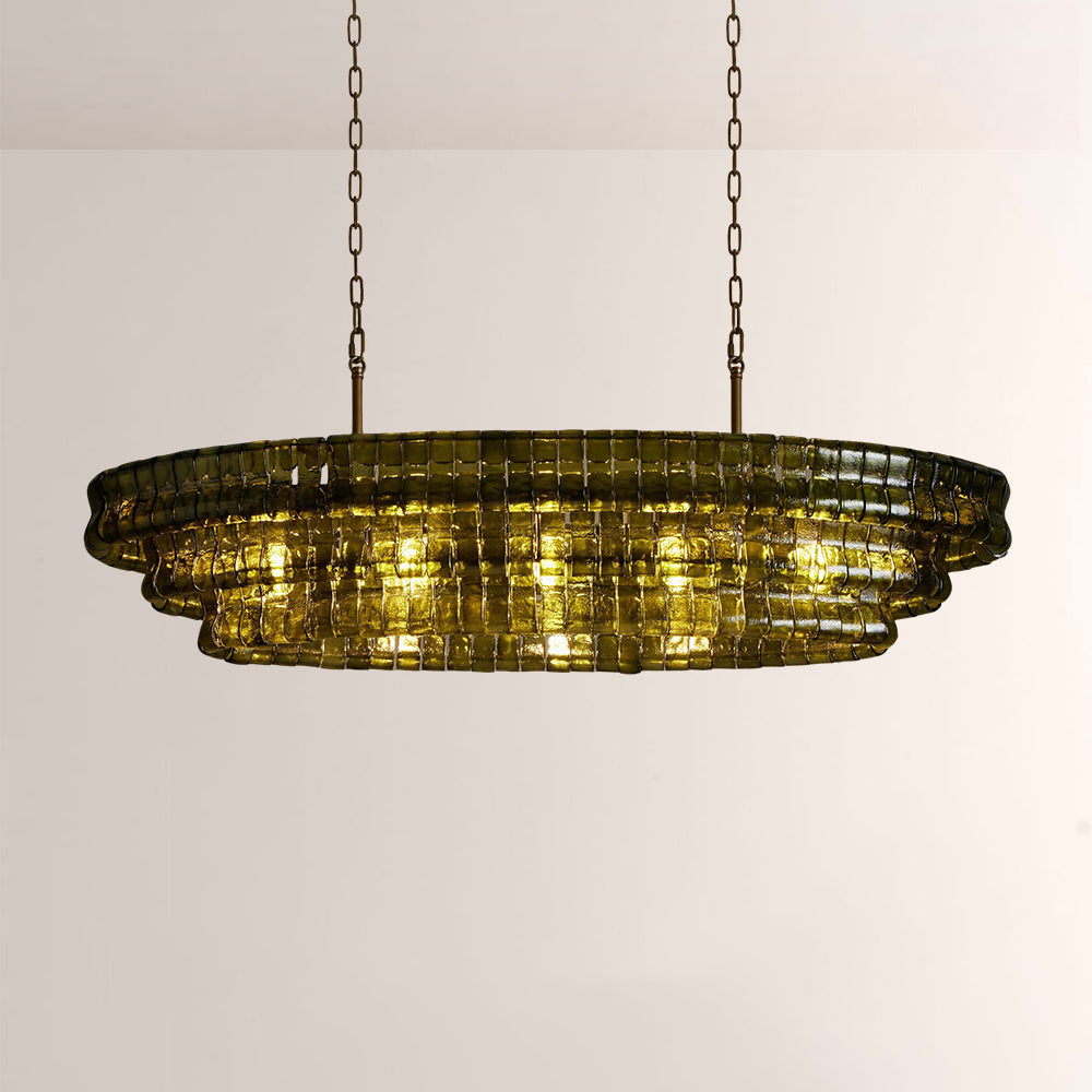 Elleson Green Oval Chandelier