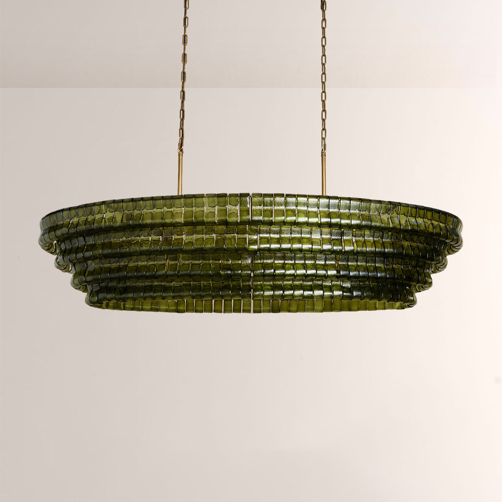Elleson Green Oval Chandelier