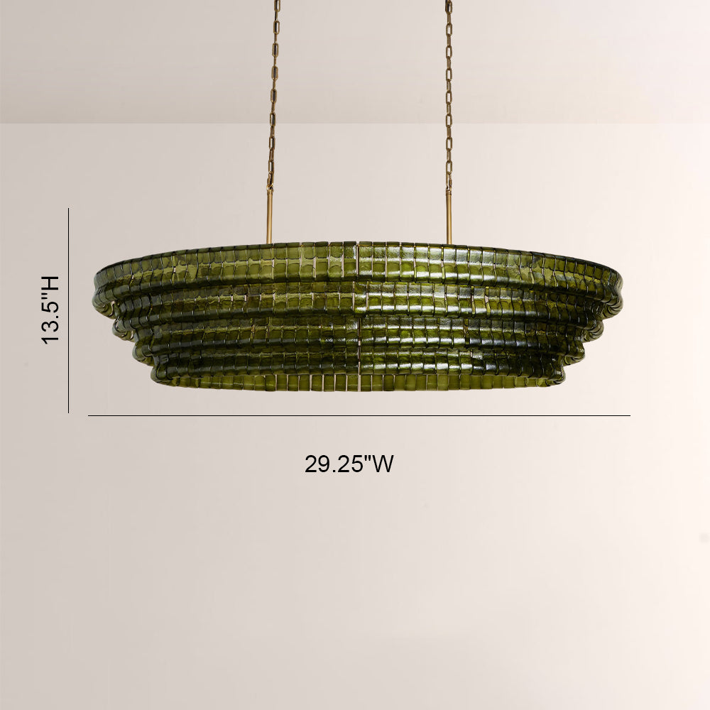 Elleson Green Oval Chandelier