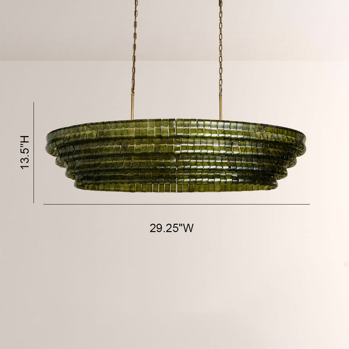 Elleson Green Oval Chandelier