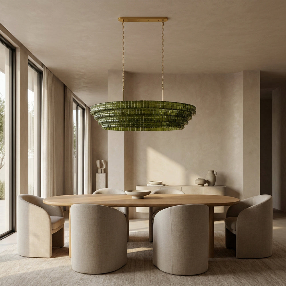 Elleson Green Oval Chandelier