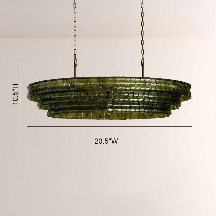 Elleson Green Oval Chandelier