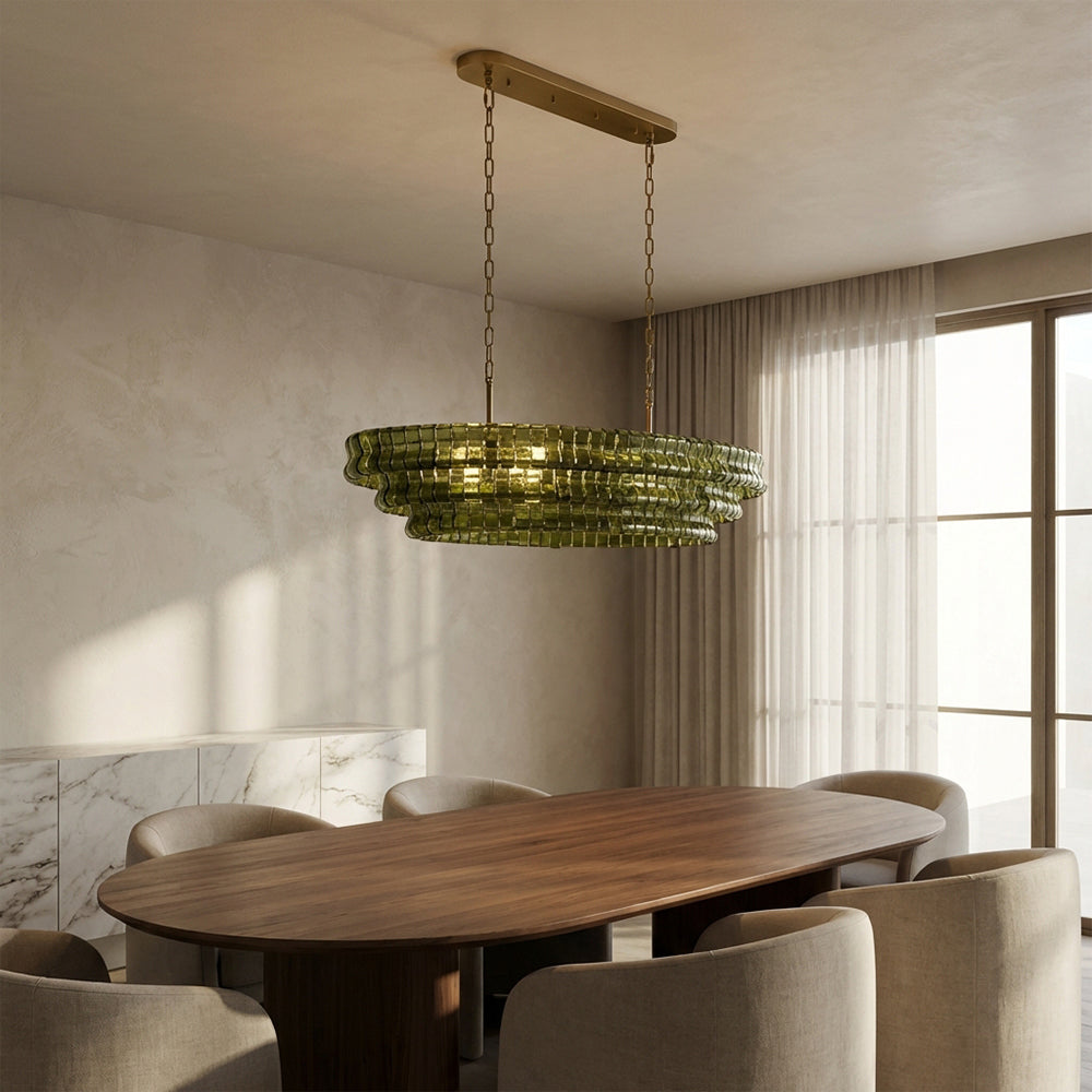 Elleson Green Oval Chandelier