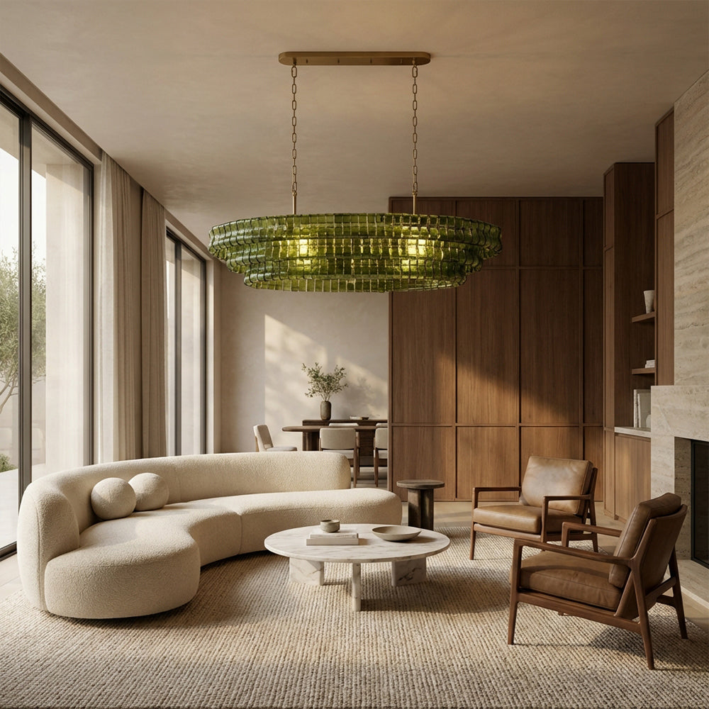 Elleson Green Oval Chandelier
