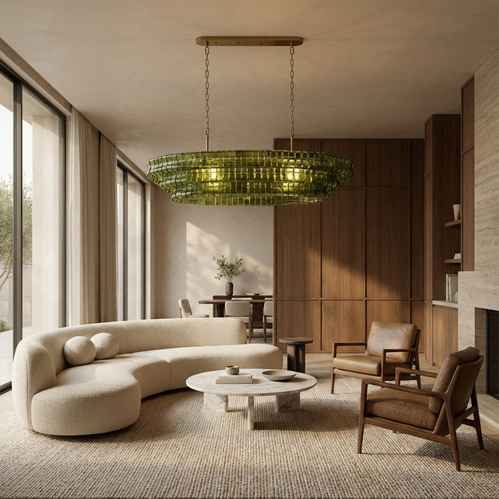 Elleson Green Oval Chandelier