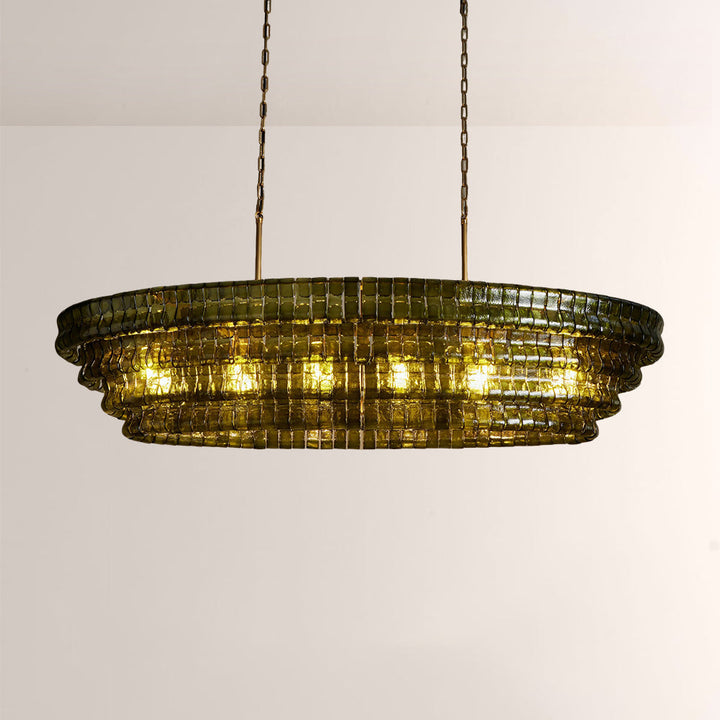 Elleson Green Oval Chandelier