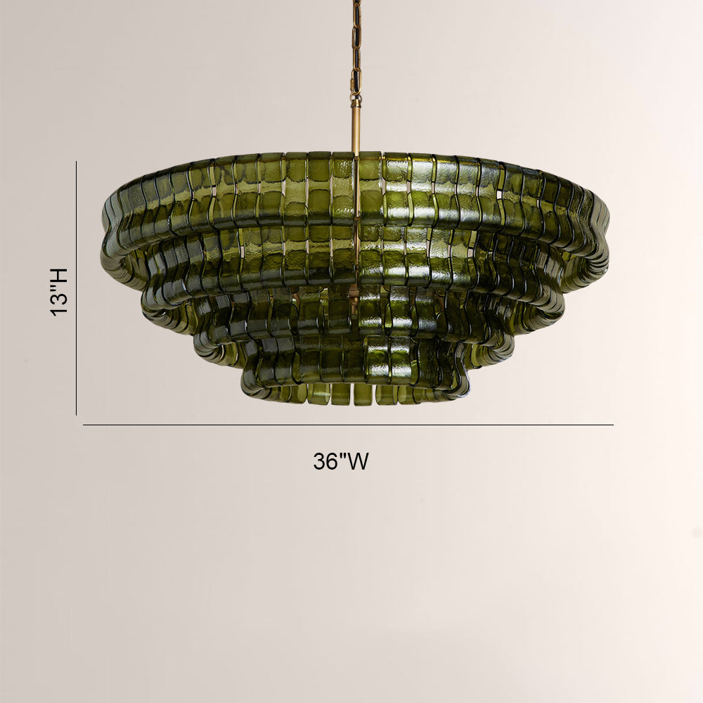 Elleson Green Round Chandelier