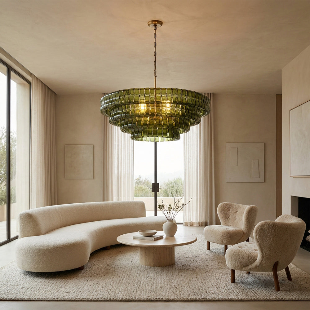 Elleson Green Round Chandelier