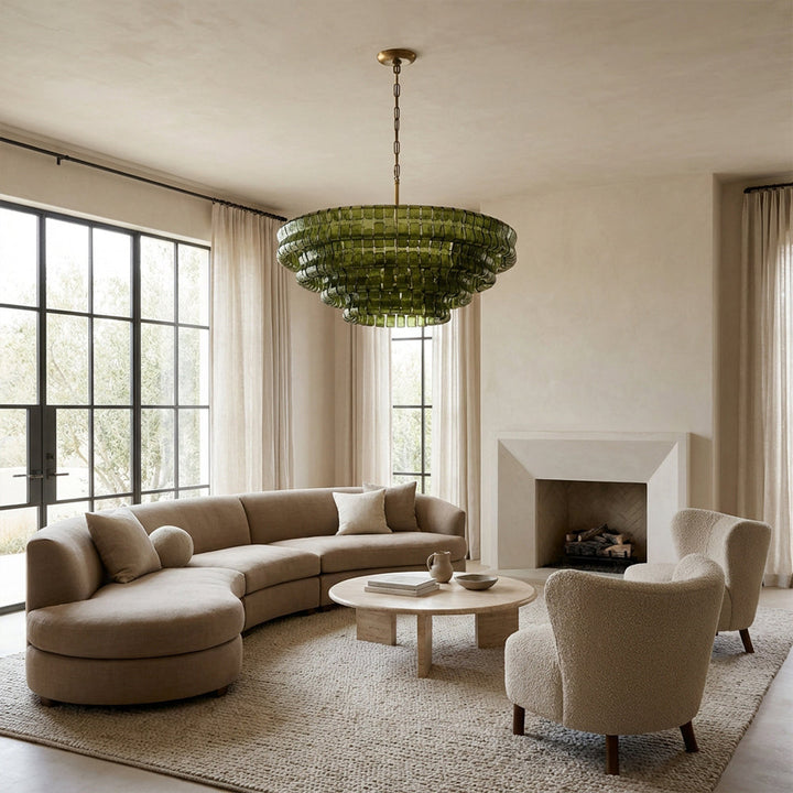 Elleson Green Round Chandelier