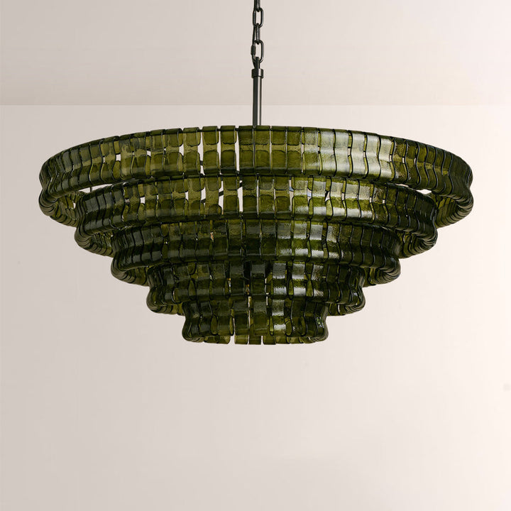 Elleson Green Round Chandelier