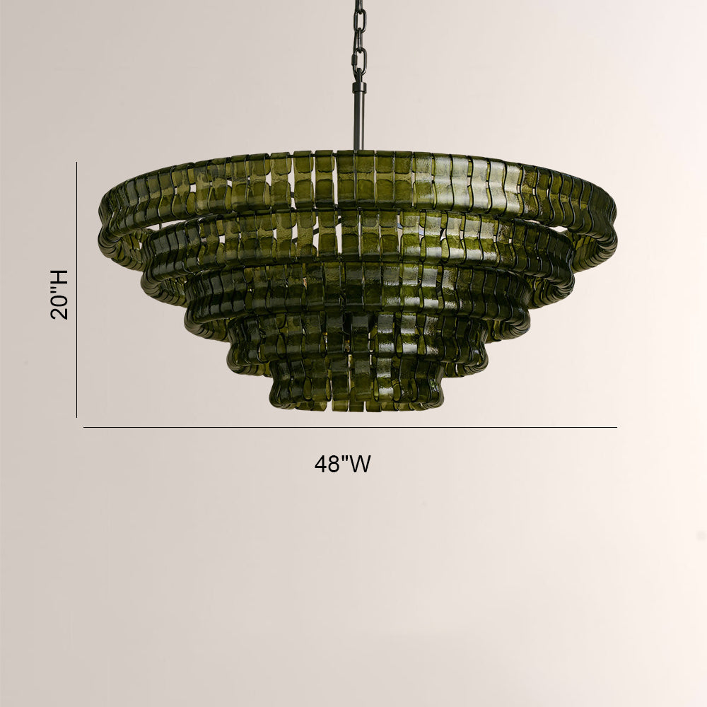 Elleson Green Round Chandelier