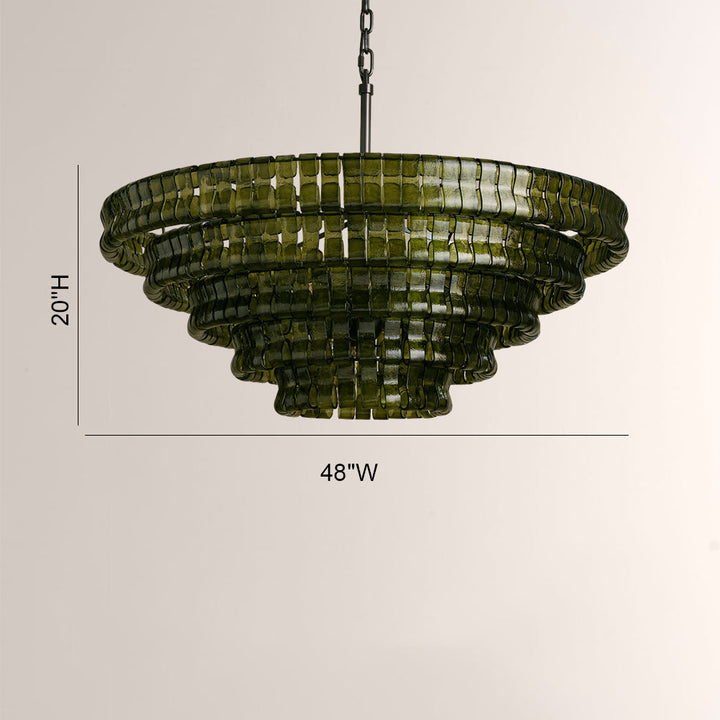 Elleson Green Round Chandelier