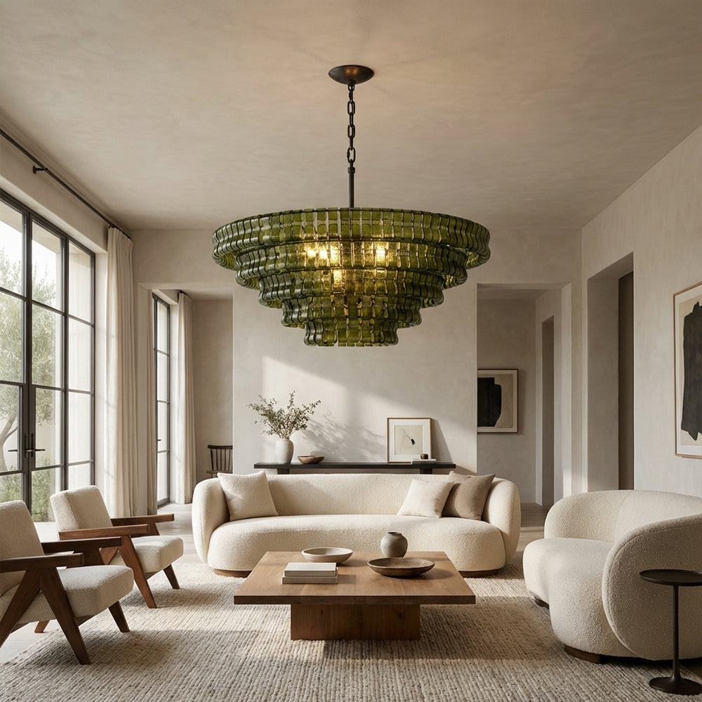 Elleson Green Round Chandelier
