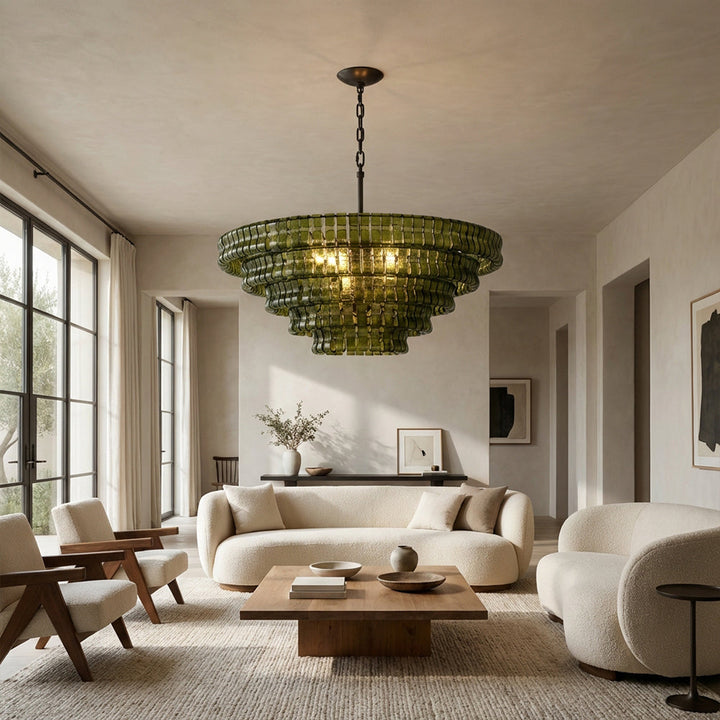 Elleson Green Round Chandelier
