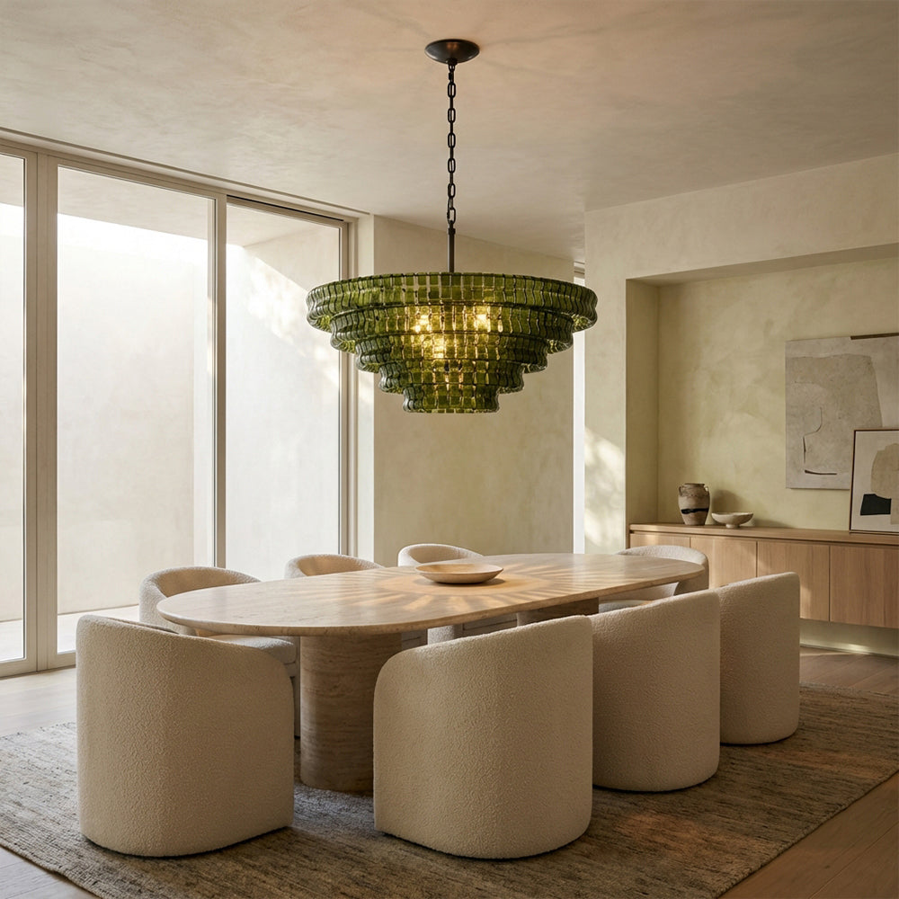 Elleson Green Round Chandelier