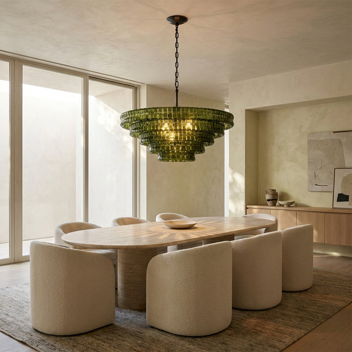 Elleson Green Round Chandelier