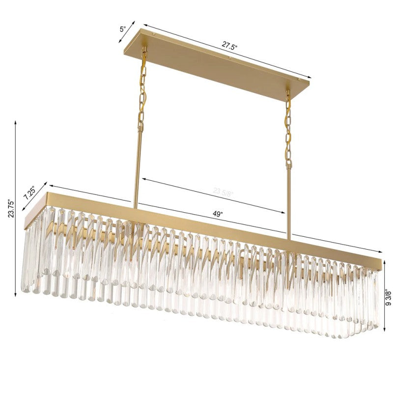 Emory 6 Light Rectangular Chandelier