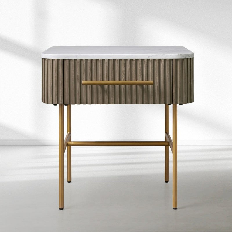 Fanny End Table with Drawer