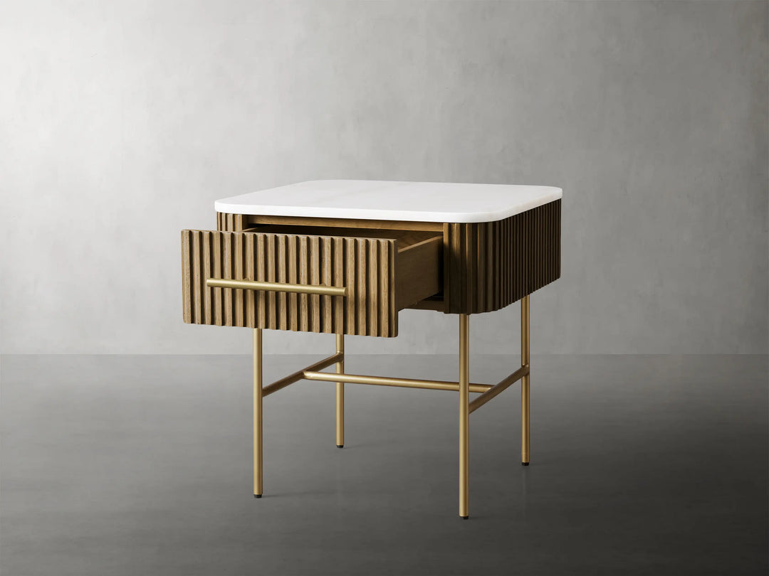 Fanny End Table with Drawer