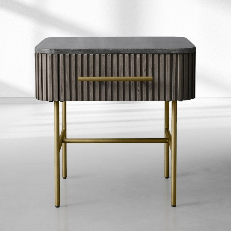 Fanny End Table with Drawer