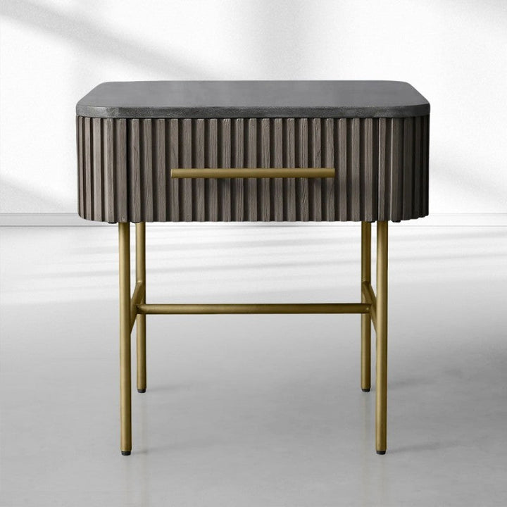 Fanny End Table with Drawer