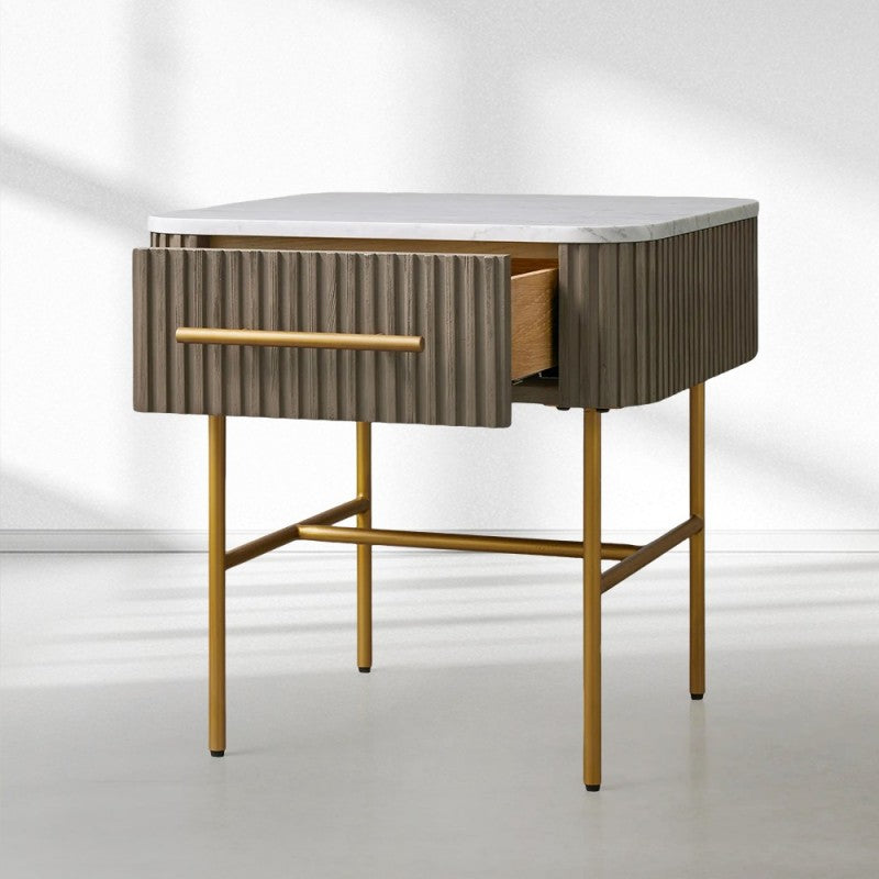 Fanny End Table with Drawer