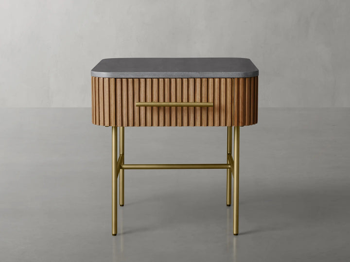 Fanny End Table with Drawer