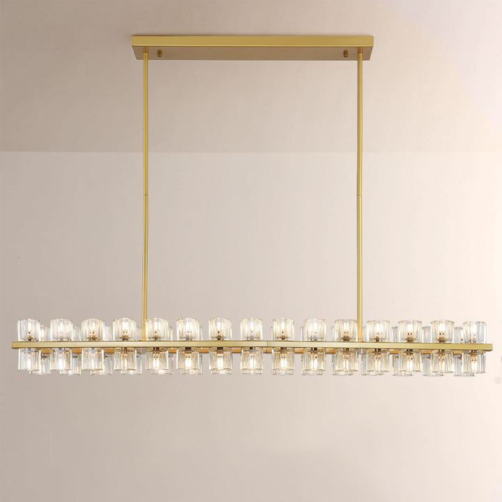 Felix Crystal Rectangular Chandelier 54"