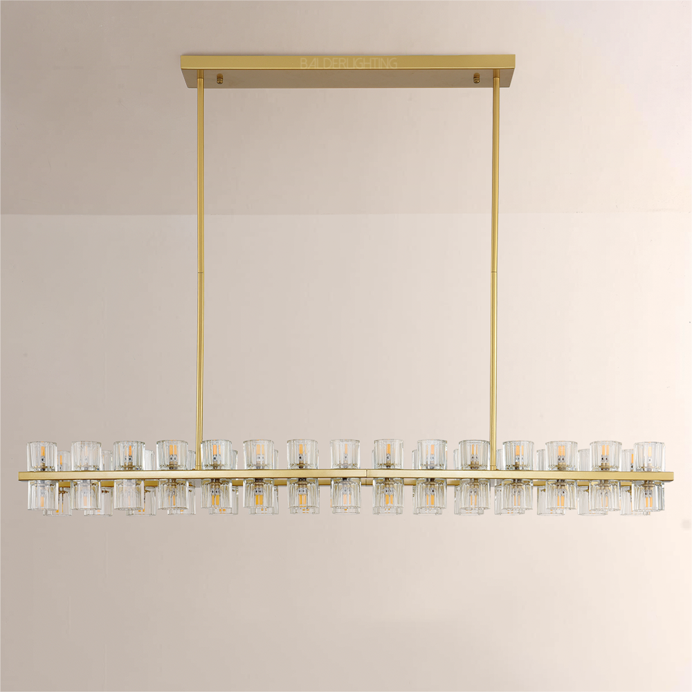 Felix Crystal Rectangular Chandelier 54"