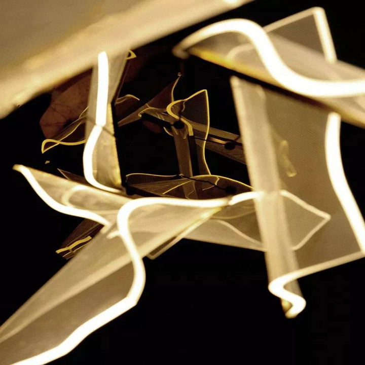 Flame Acrylic Branch Chandelier