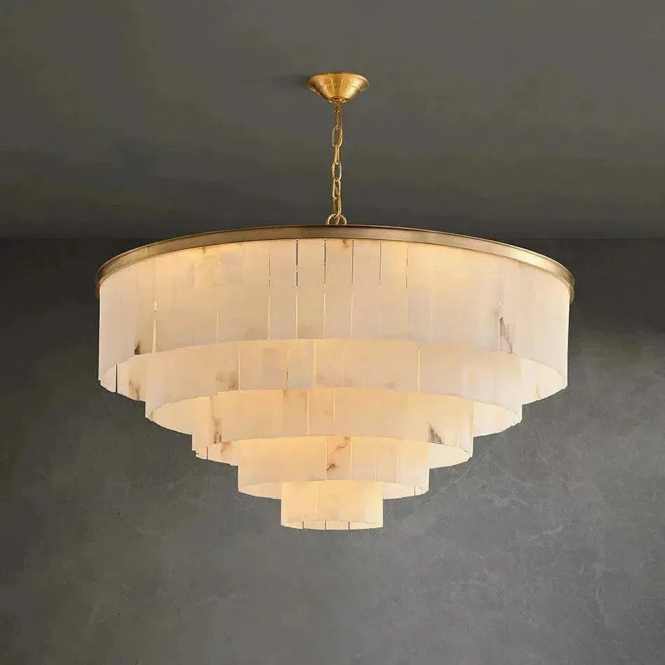 Fliren Alabaster 5 Tier Chandelier