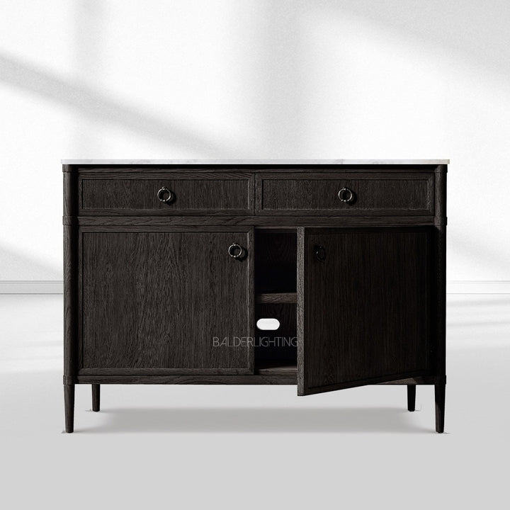 Franois Marble Double-Door Sideboard with Drawers