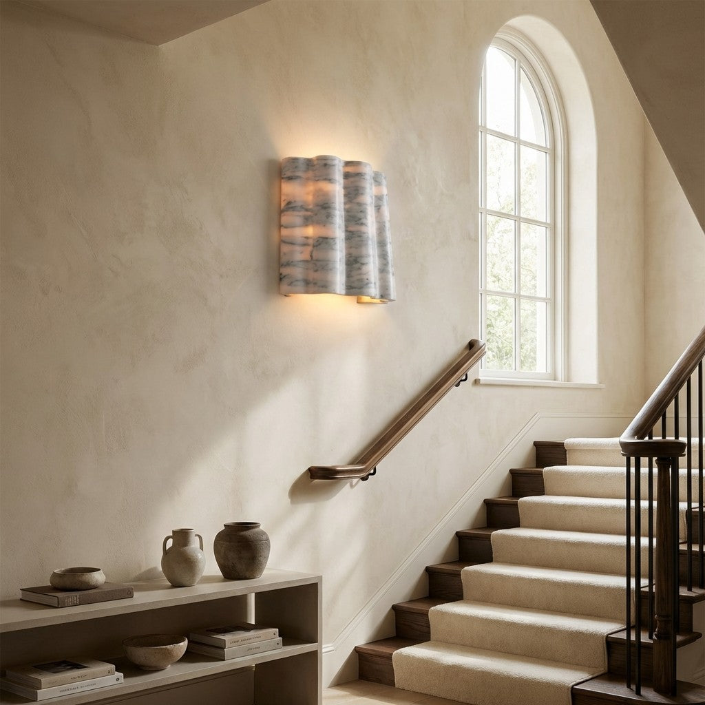 Ftainle Natural Stone Wall Sconce