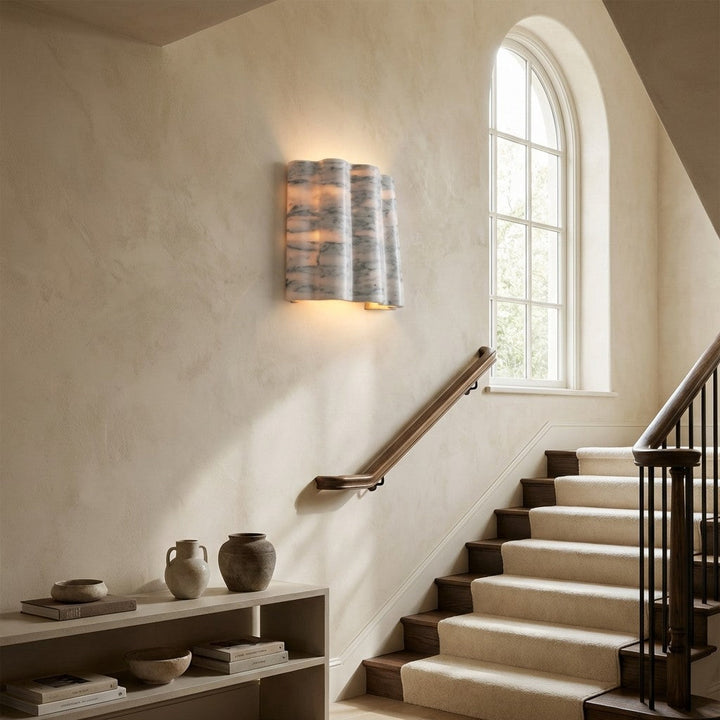 Ftainle Natural Stone Wall Sconce