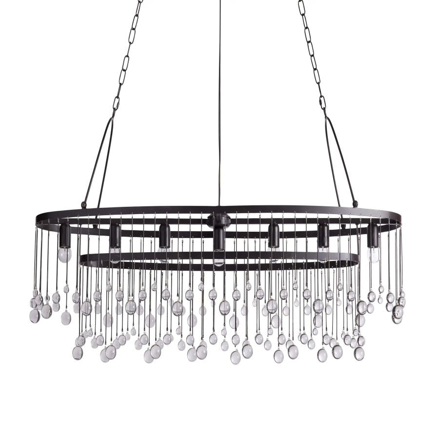 Hanson Oval Glass Chandelier for Dining Room