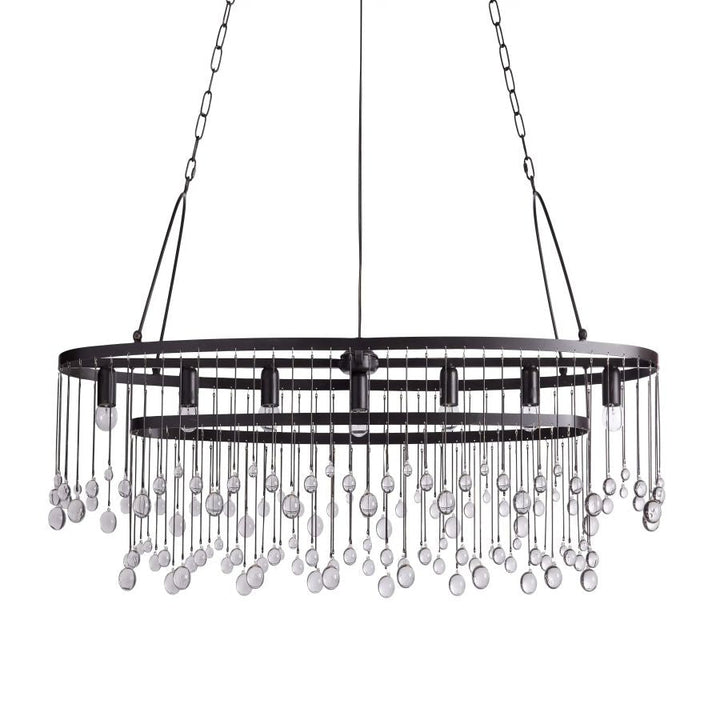 Hanson Oval Glass Chandelier for Dining Room