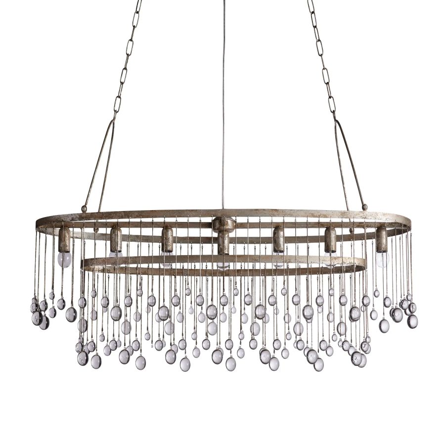 Hanson Oval Glass Chandelier for Dining Room