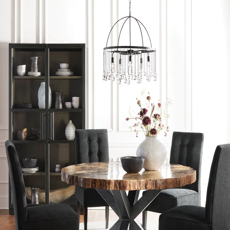 Hanson Round Glass Chandelier