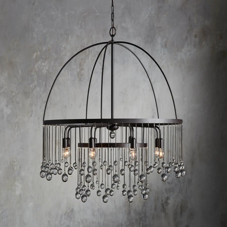 Hanson Round Glass Chandelier