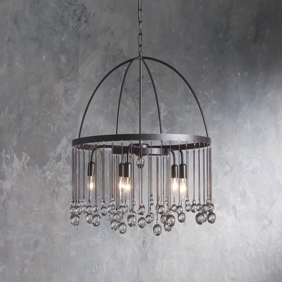 Hanson Round Glass Chandelier