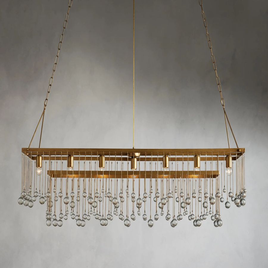 Hanson Rectangular Glass Chandelier