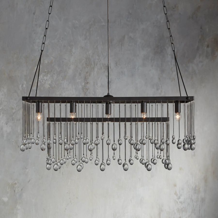 Hanson Rectangular Glass Chandelier