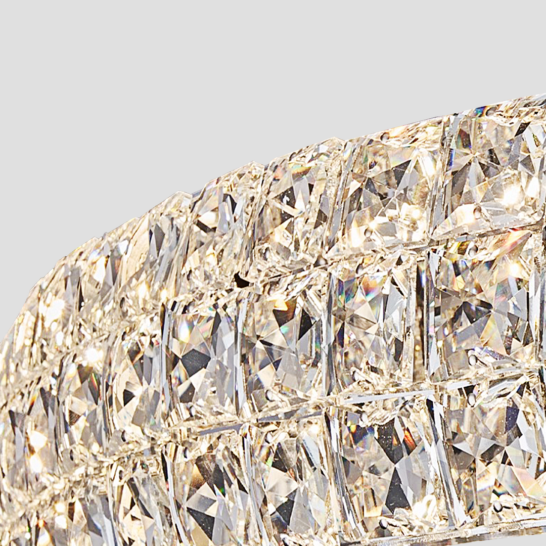 Gadsden Halo Crystal Multi-Tier Ring Chandelier