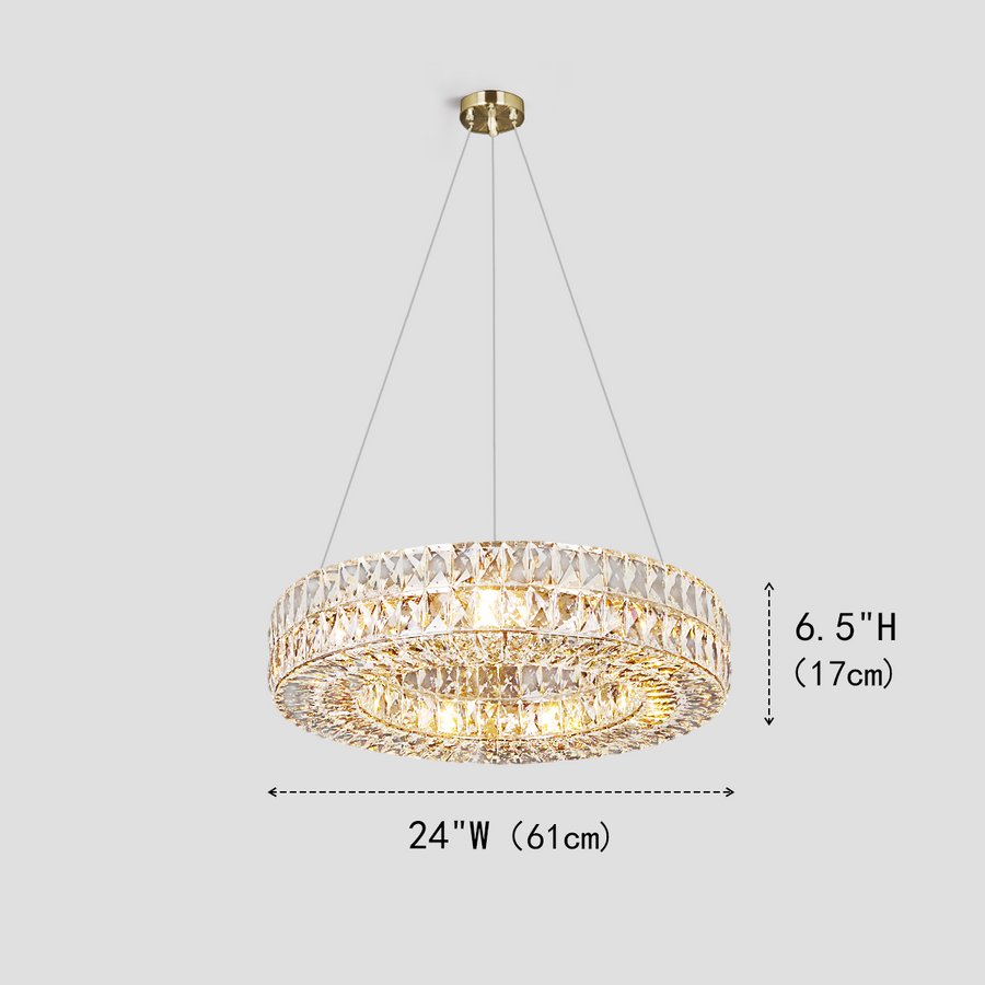 Gadsden Halo Crystal Ring Chandelier