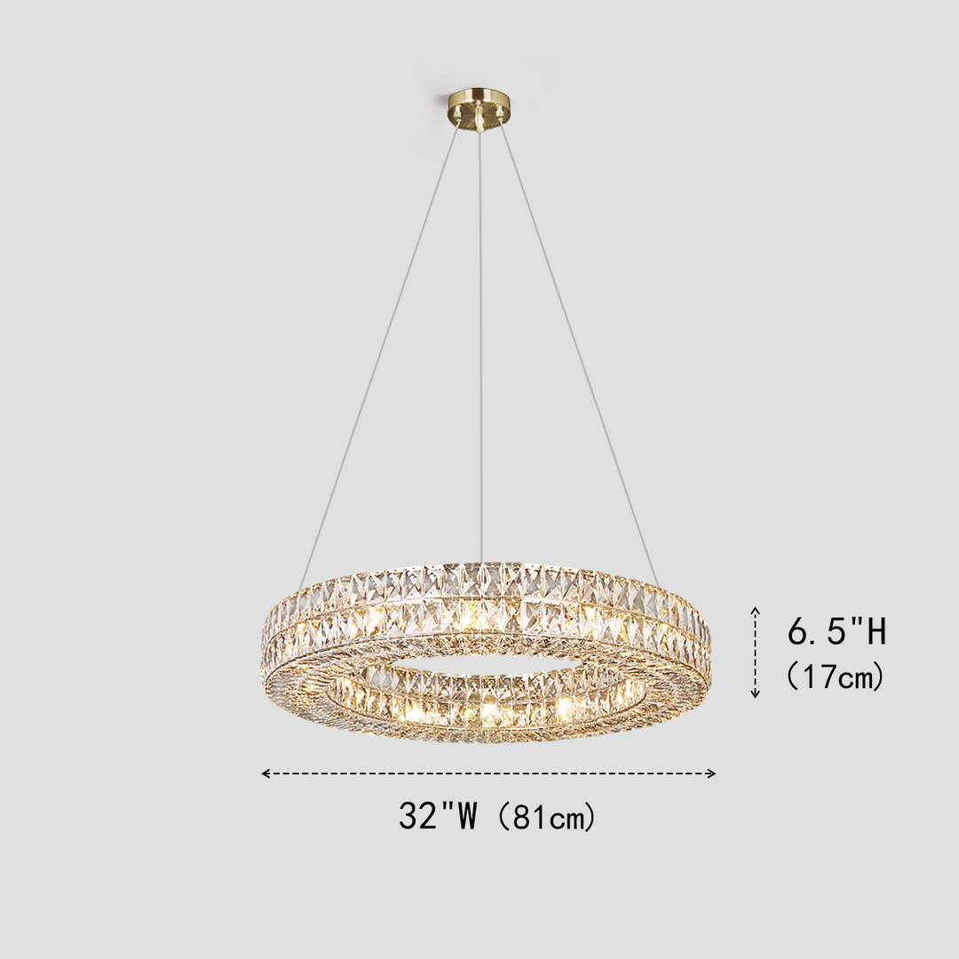 Gadsden Halo Crystal Ring Chandelier