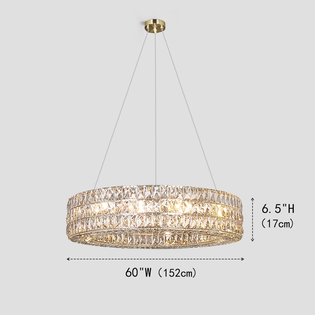 Gadsden Halo Crystal Ring Chandelier
